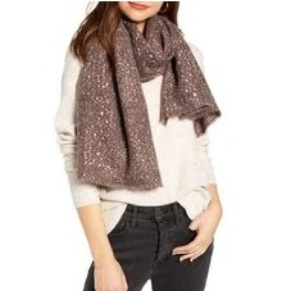 Something Navy Leopard Print Scarf